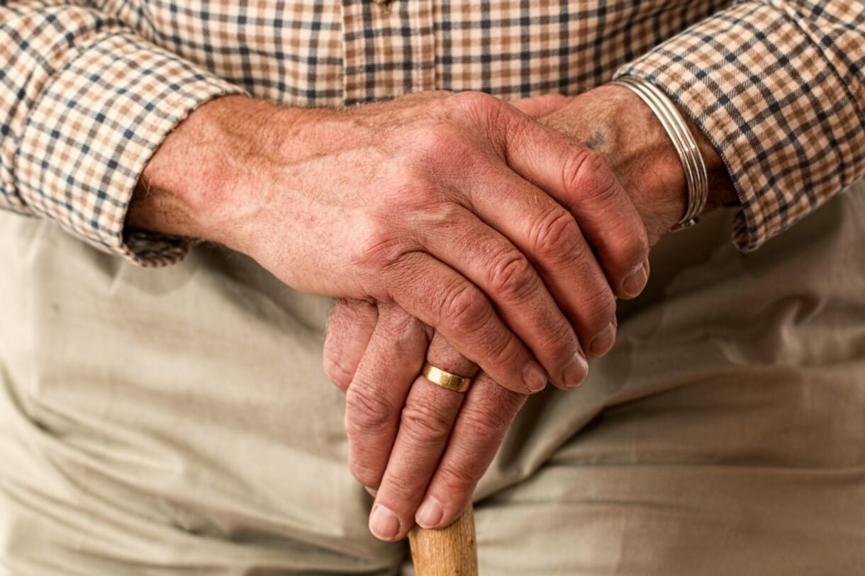 Memory Care elder's hands at Assisted Living in McLean, VA